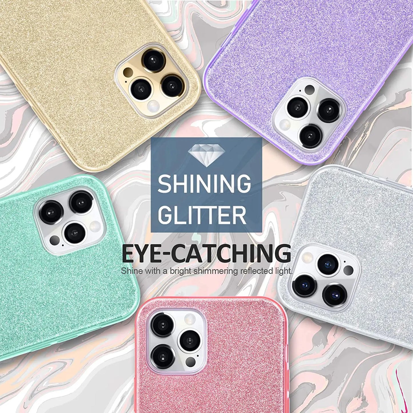 LuxeBling Slim Glitter Case for iPhone