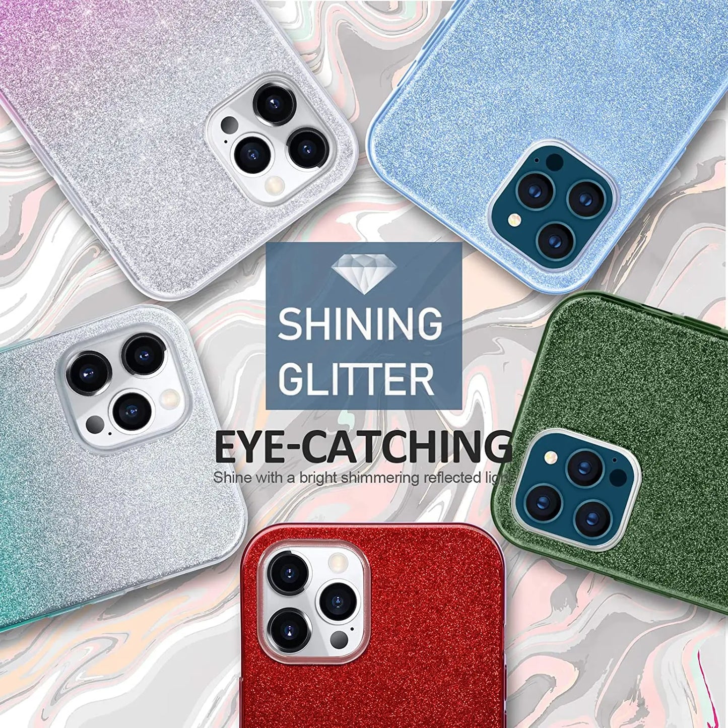 LuxeBling Slim Glitter Case for iPhone