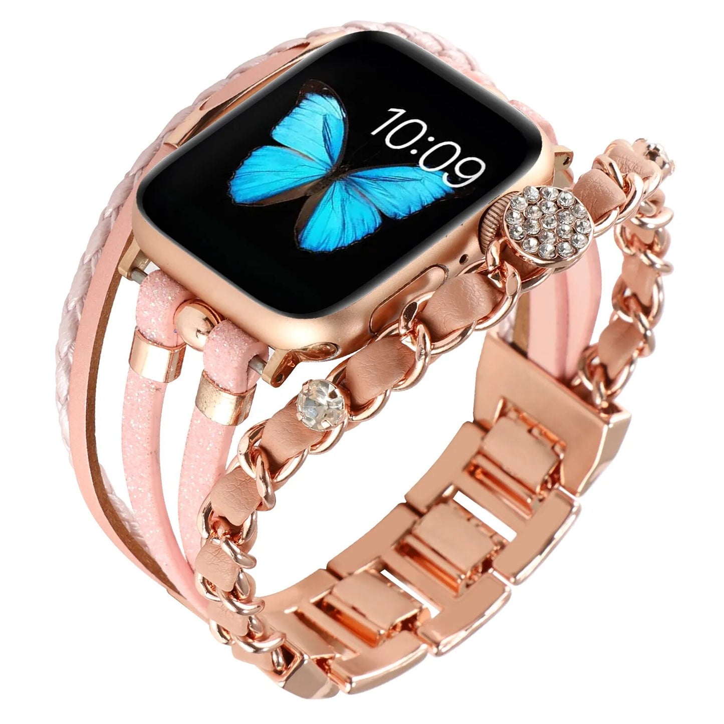 Lustrous Streamline Multi-Strap Apple Watch Bracelet