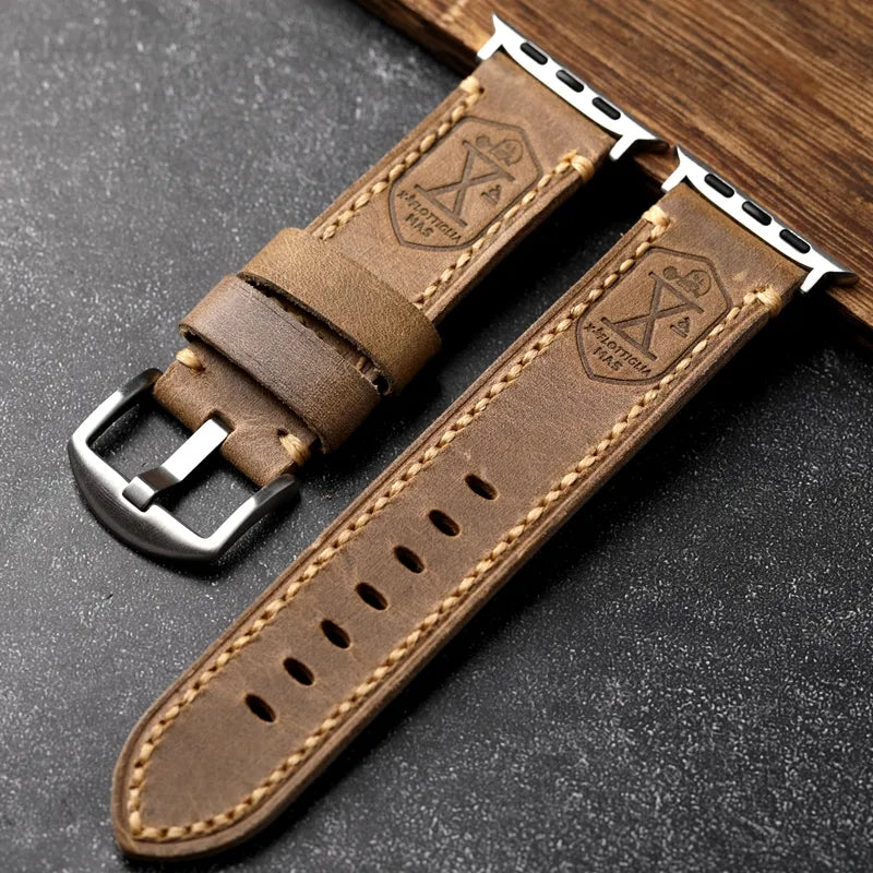 Pristine Cowhide Elegance Apple Watch Band