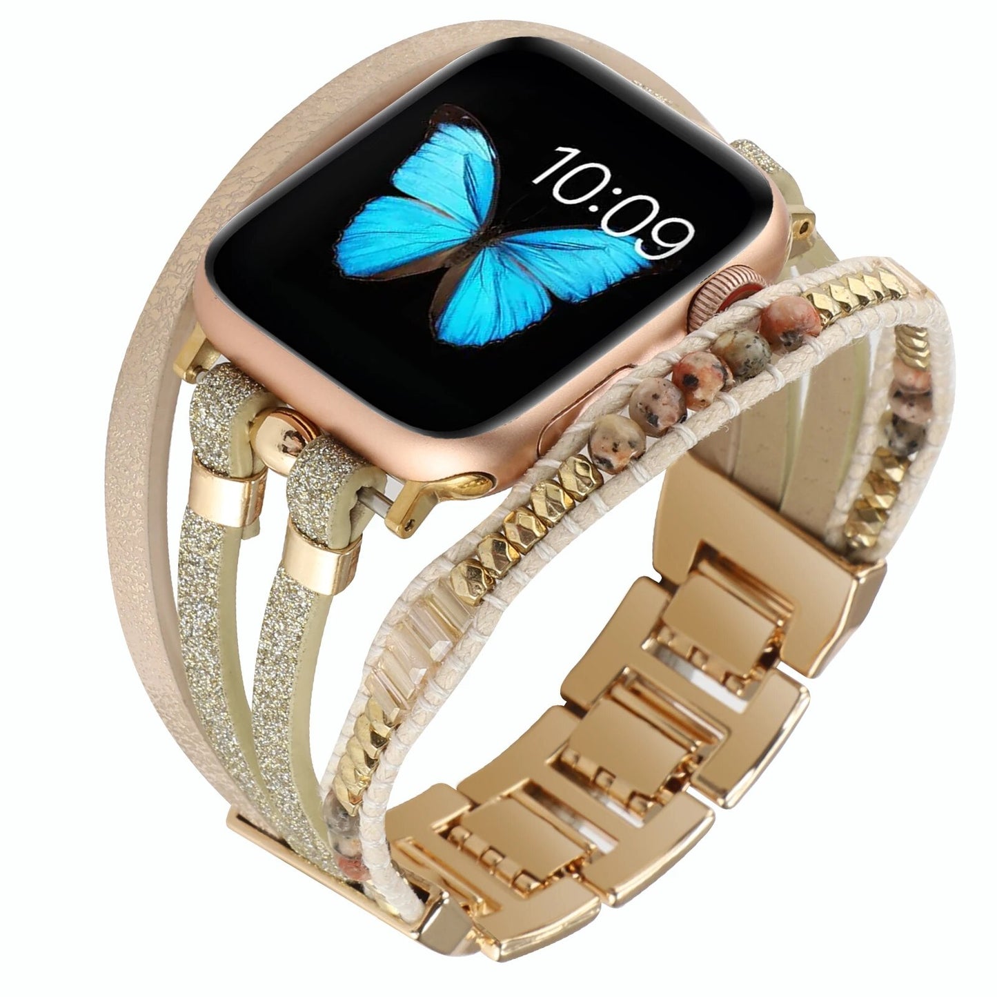 Lustrous Streamline Multi-Strap Apple Watch Bracelet