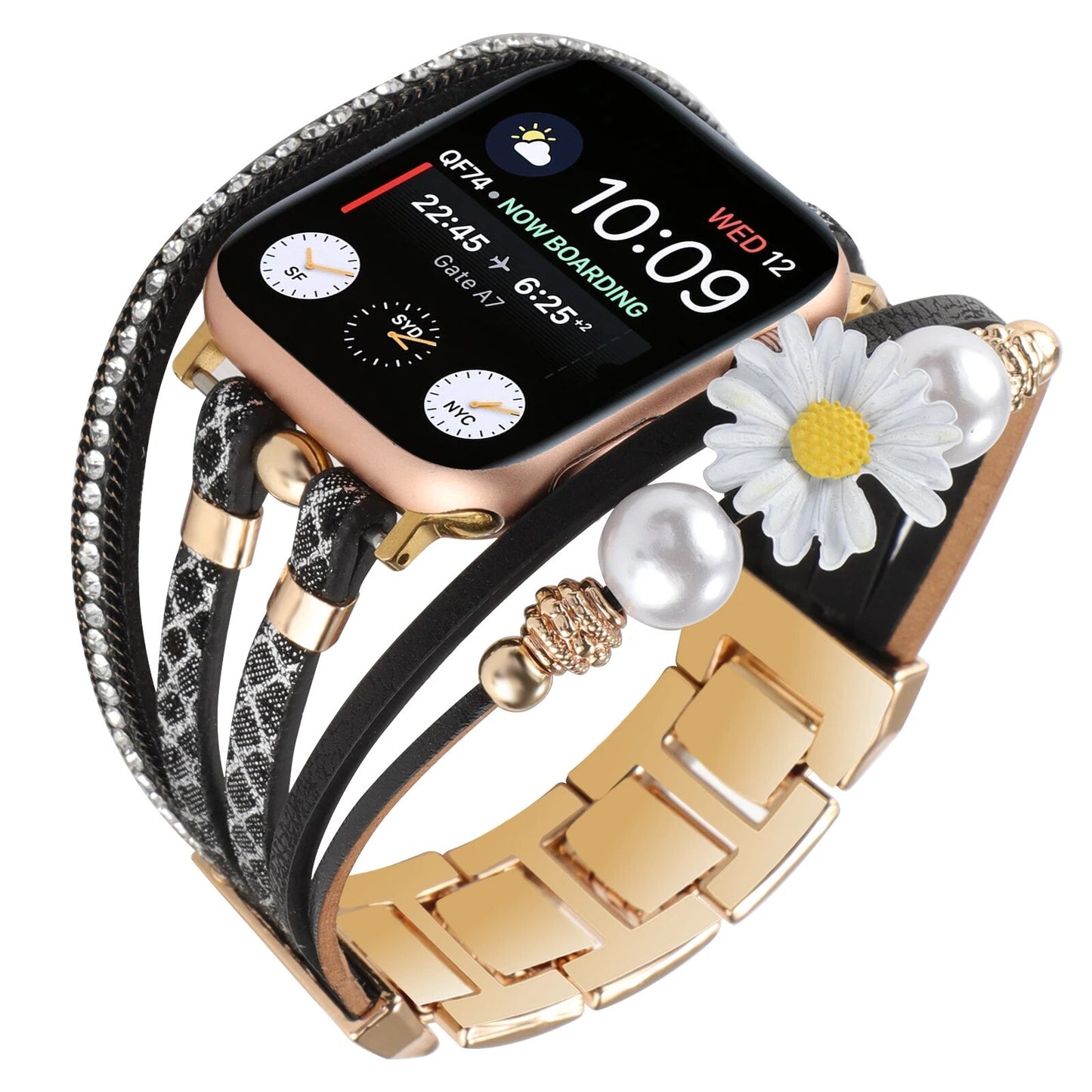 Lustrous Streamline Multi-Strap Apple Watch Bracelet