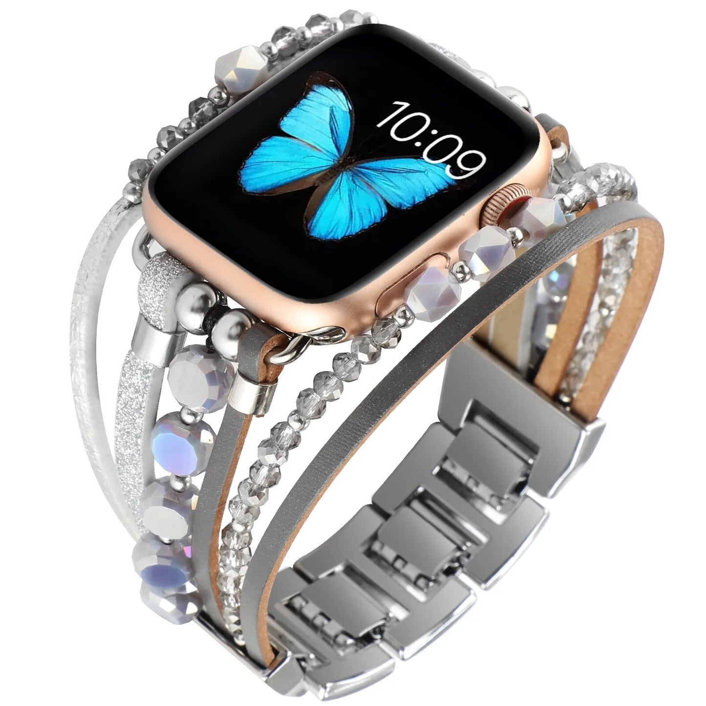 Lustrous Streamline Multi-Strap Apple Watch Bracelet