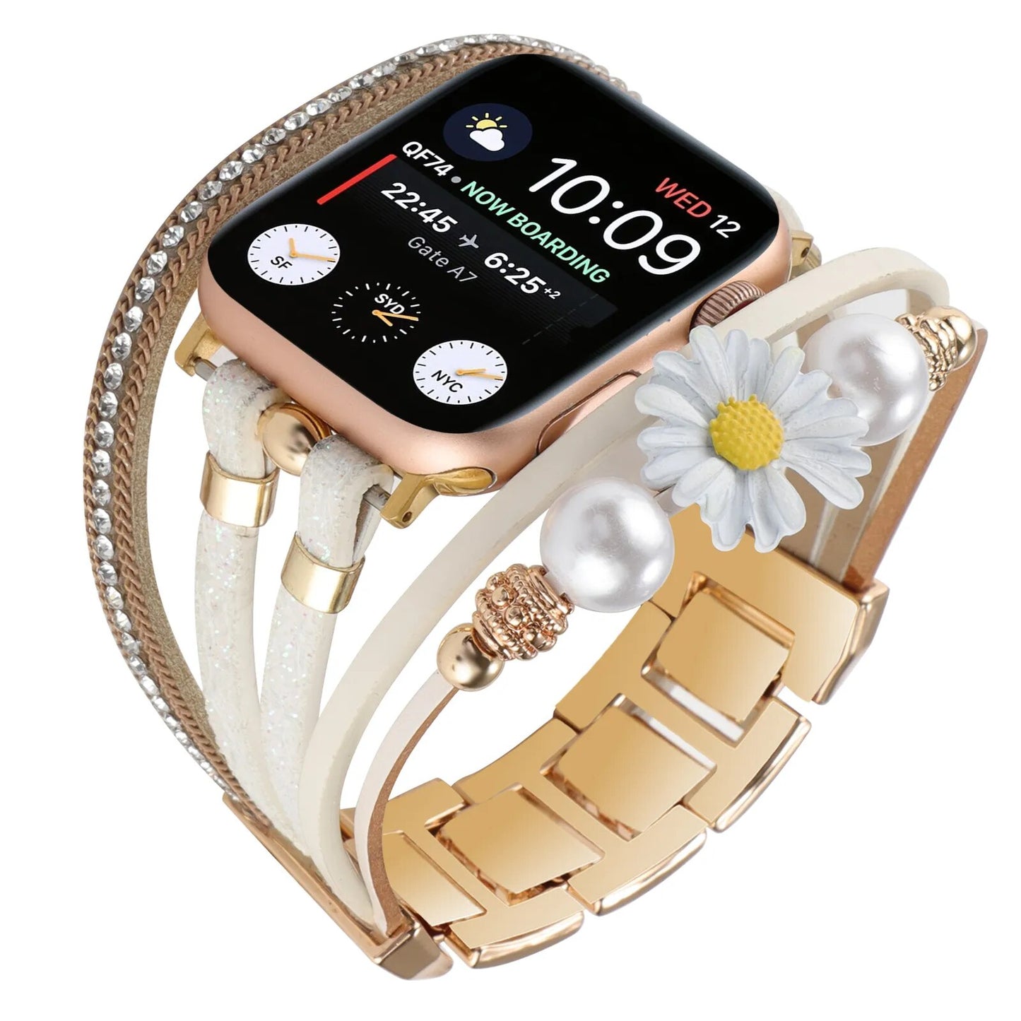 Lustrous Streamline Multi-Strap Apple Watch Bracelet