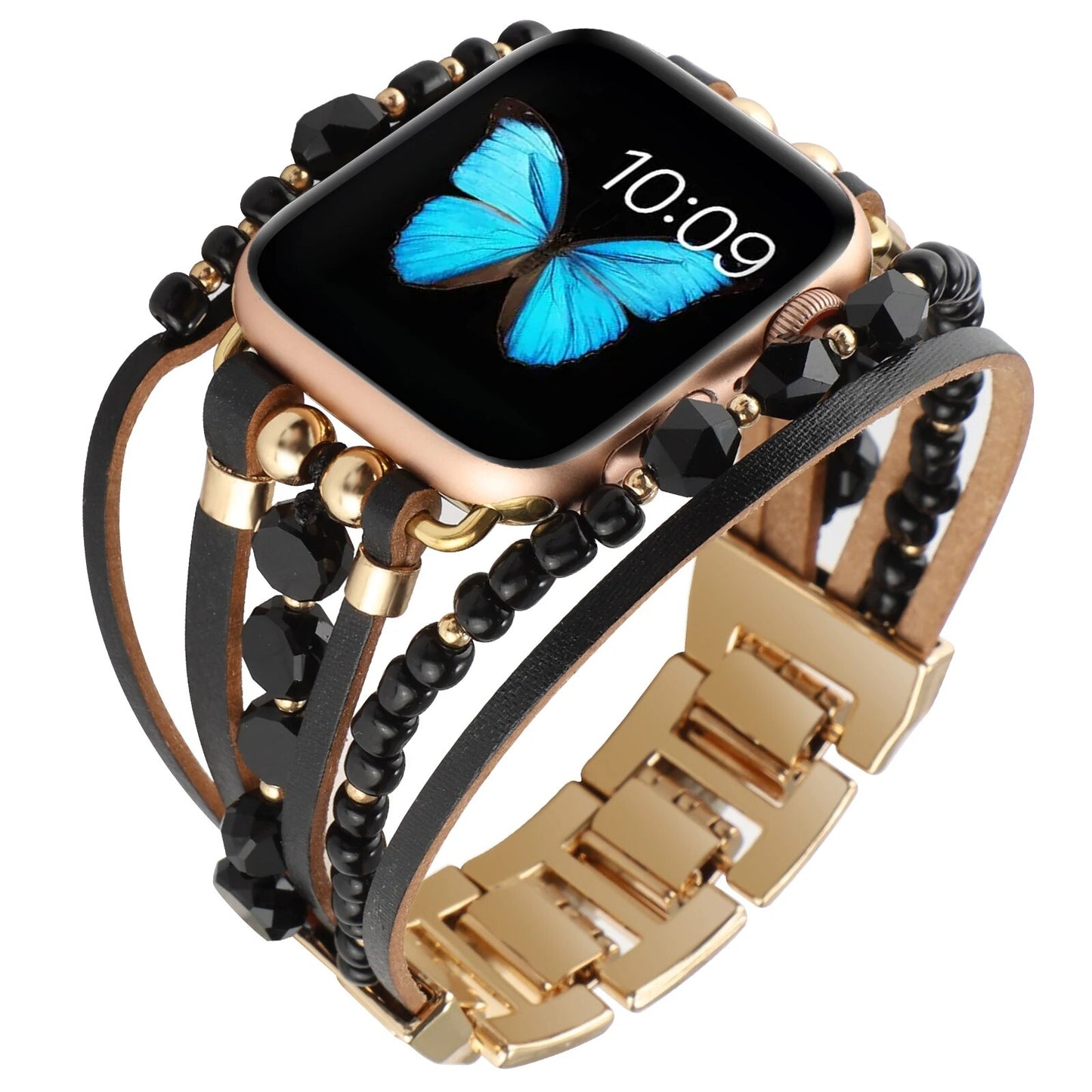 Lustrous Streamline Multi-Strap Apple Watch Bracelet