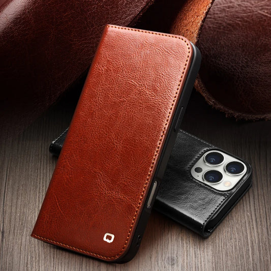 EliteCraft Leather Flip Case for iPhone 16 Series