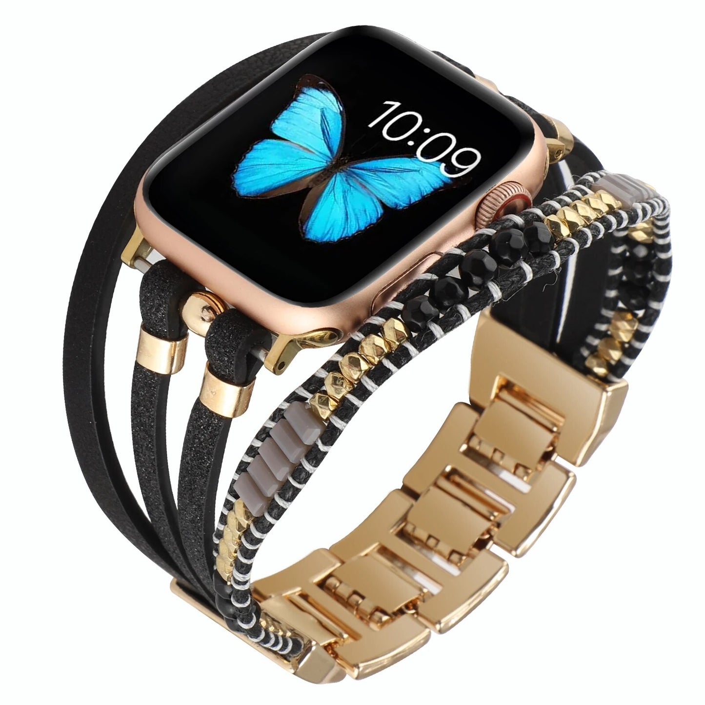 Lustrous Streamline Multi-Strap Apple Watch Bracelet