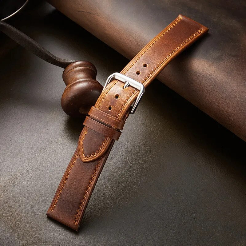 Maestro Artisan Exquisite Stitched Leather Band