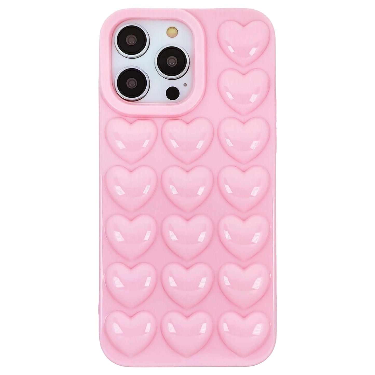 BubbleHeart Soft Pink Case for iPhone