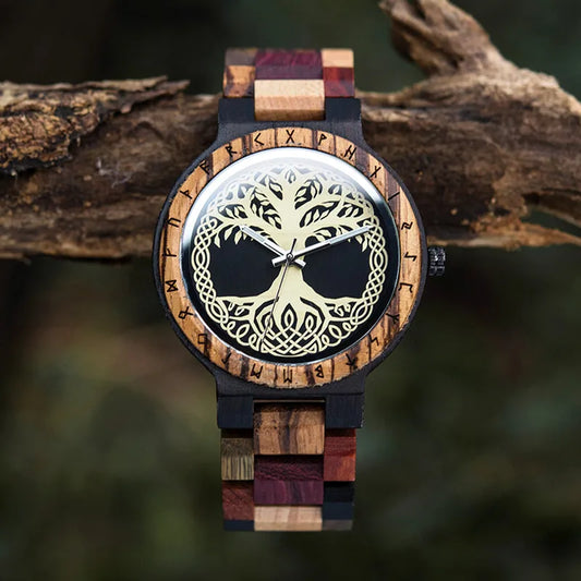 Odin's Horn Viking Wooden Watch by Haute Viva