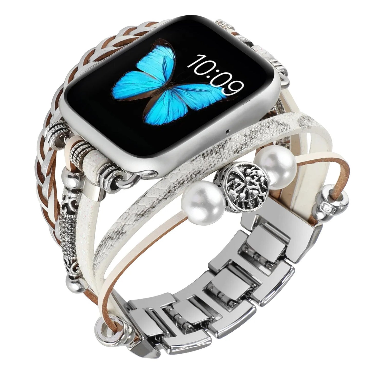 Lustrous Streamline Multi-Strap Apple Watch Bracelet