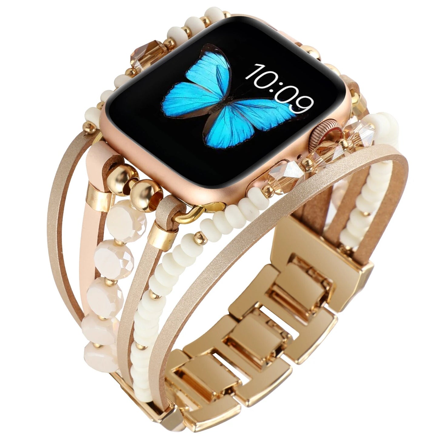 Lustrous Streamline Multi-Strap Apple Watch Bracelet