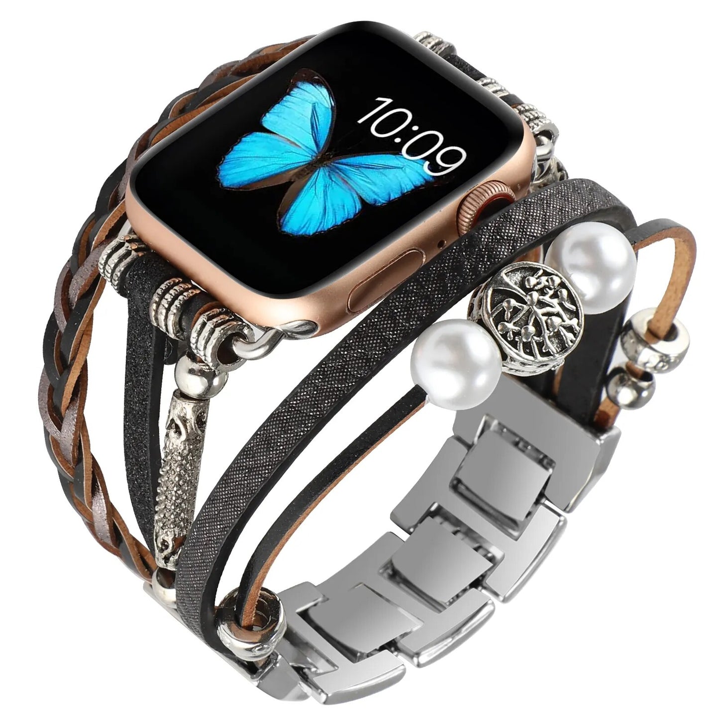 Lustrous Streamline Multi-Strap Apple Watch Bracelet