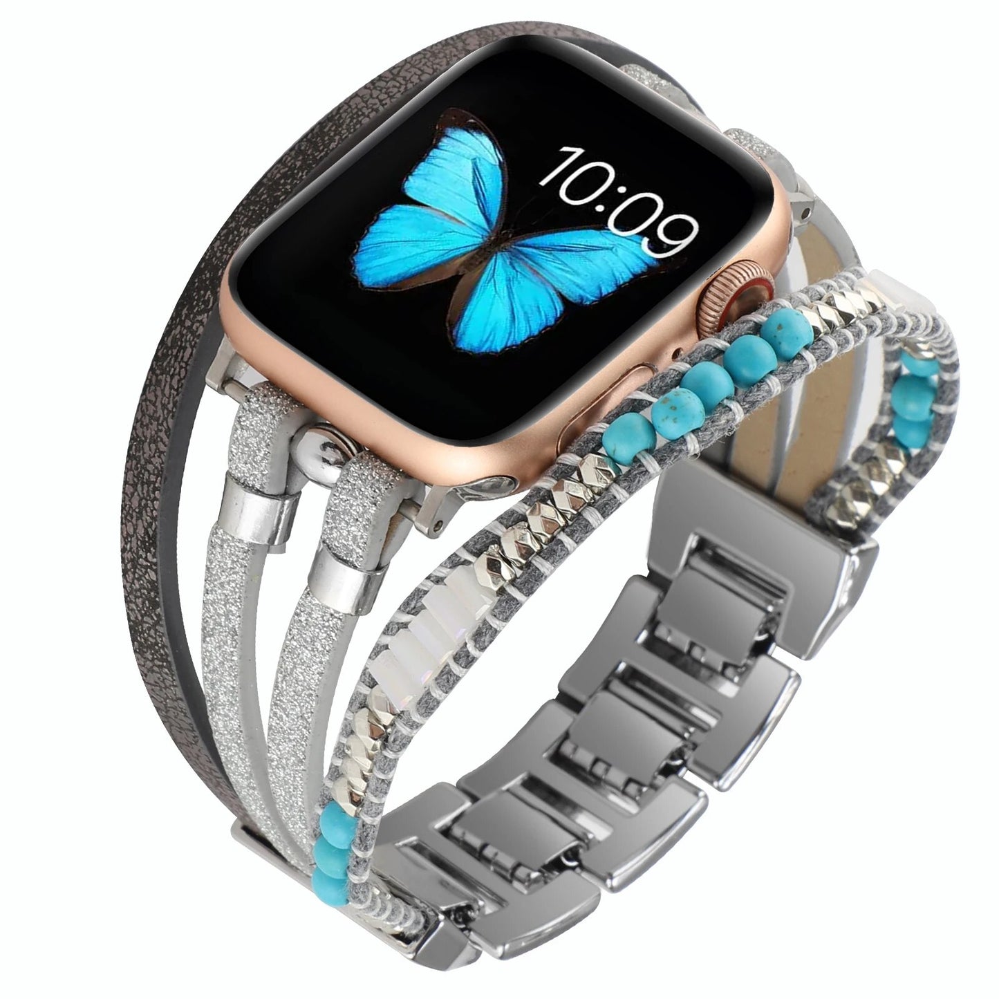 Lustrous Streamline Multi-Strap Apple Watch Bracelet