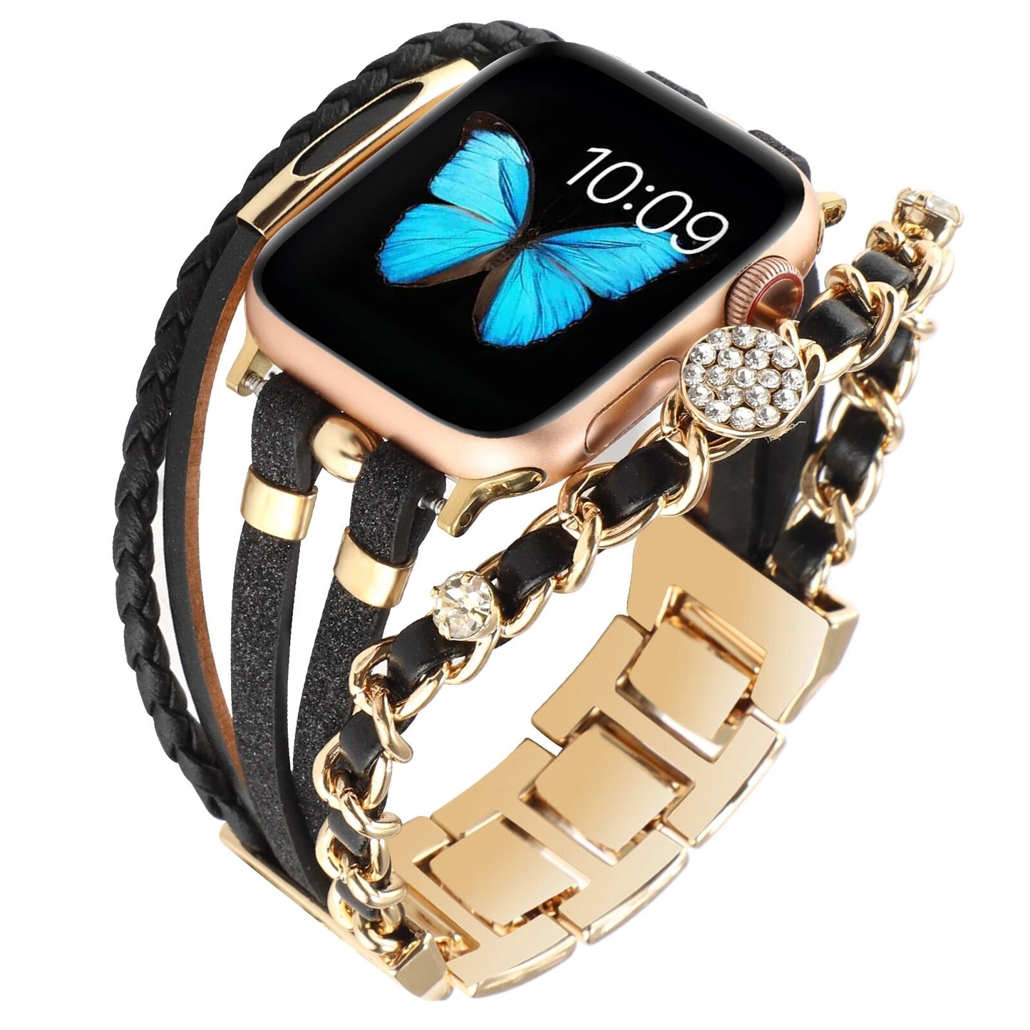 Lustrous Streamline Multi-Strap Apple Watch Bracelet