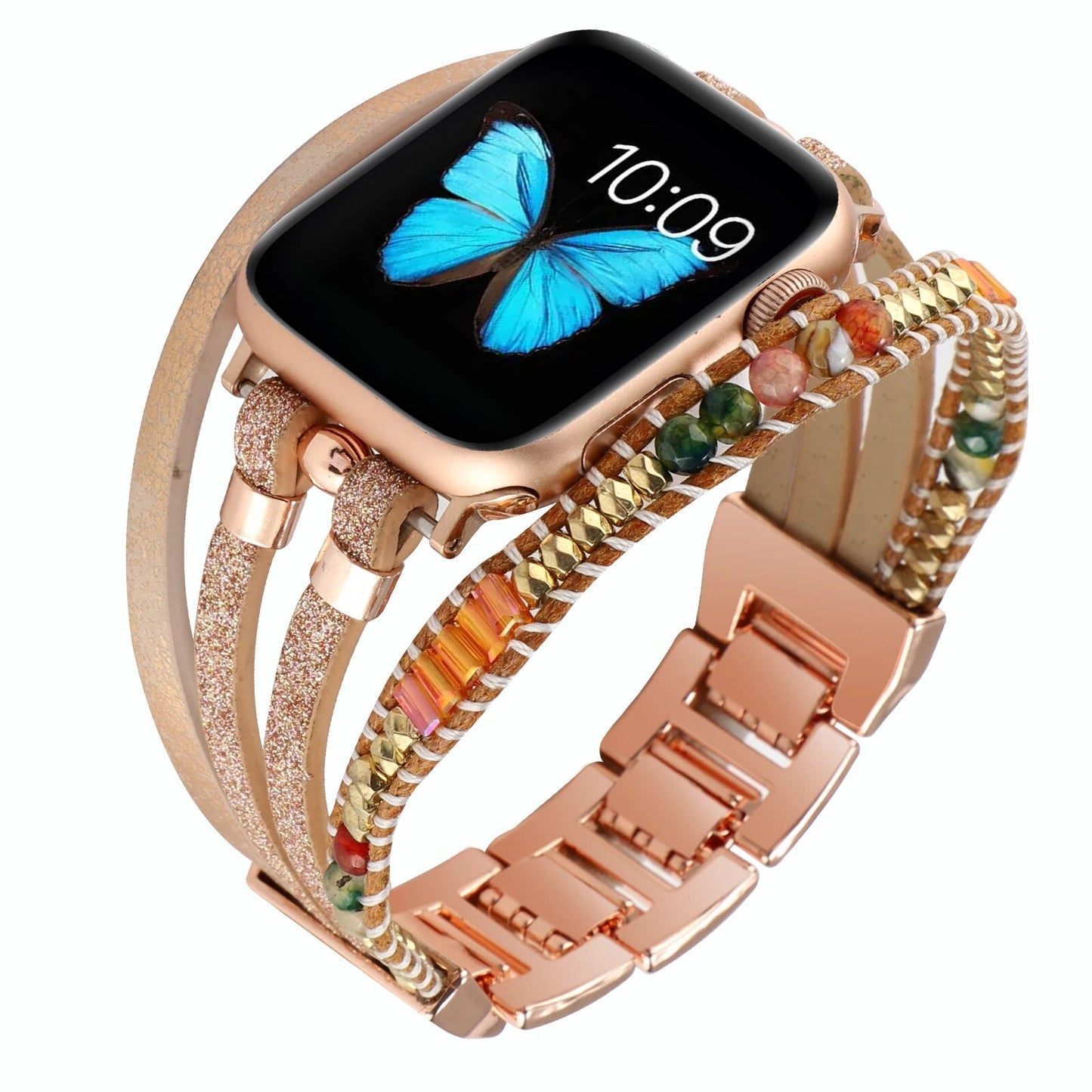 Lustrous Streamline Multi-Strap Apple Watch Bracelet