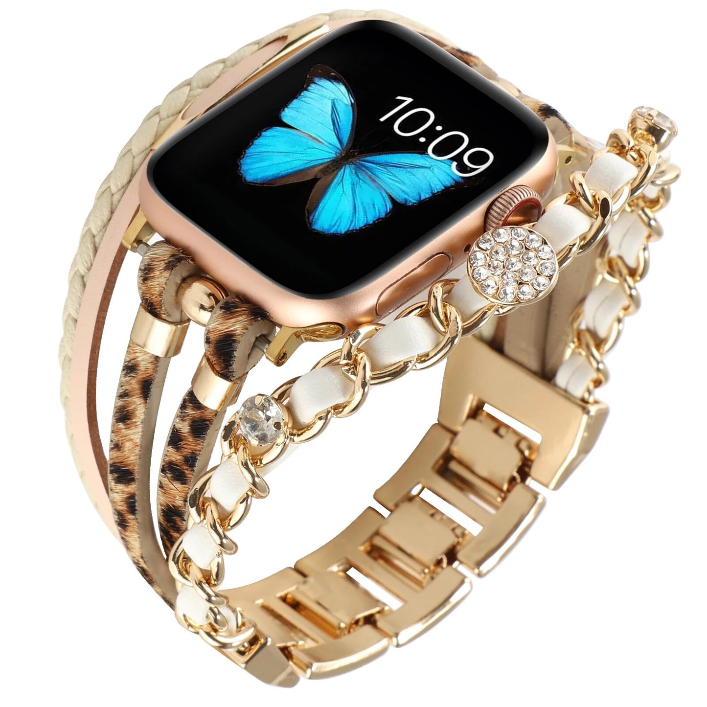 Lustrous Streamline Multi-Strap Apple Watch Bracelet