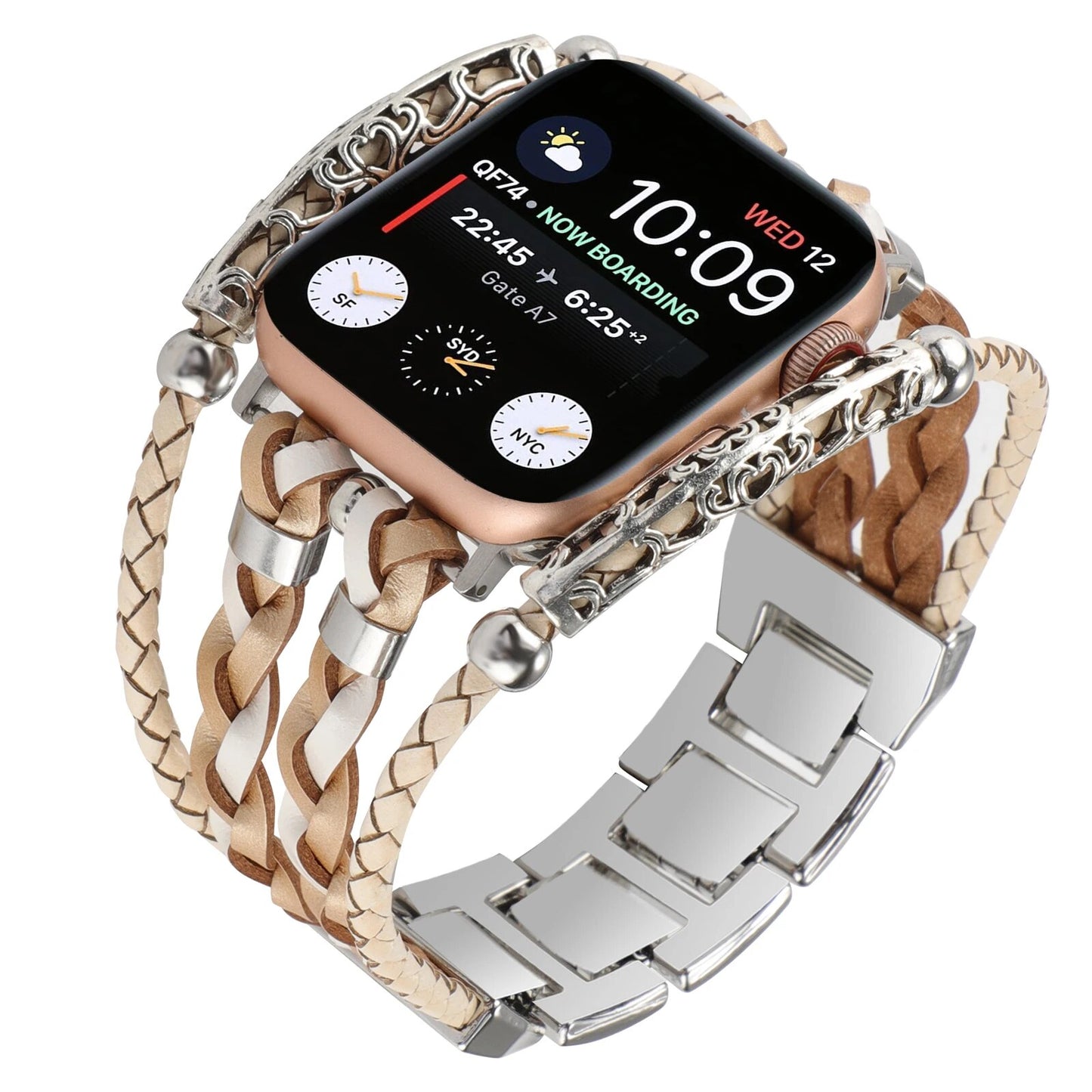 Lustrous Streamline Multi-Strap Apple Watch Bracelet