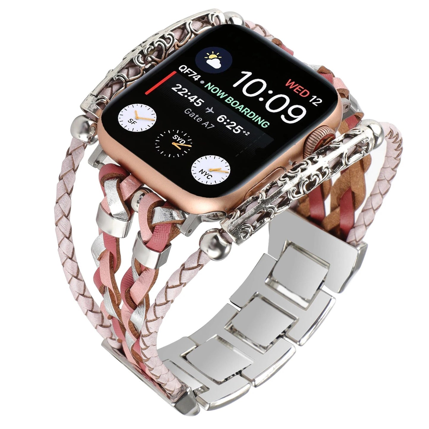 Lustrous Streamline Multi-Strap Apple Watch Bracelet