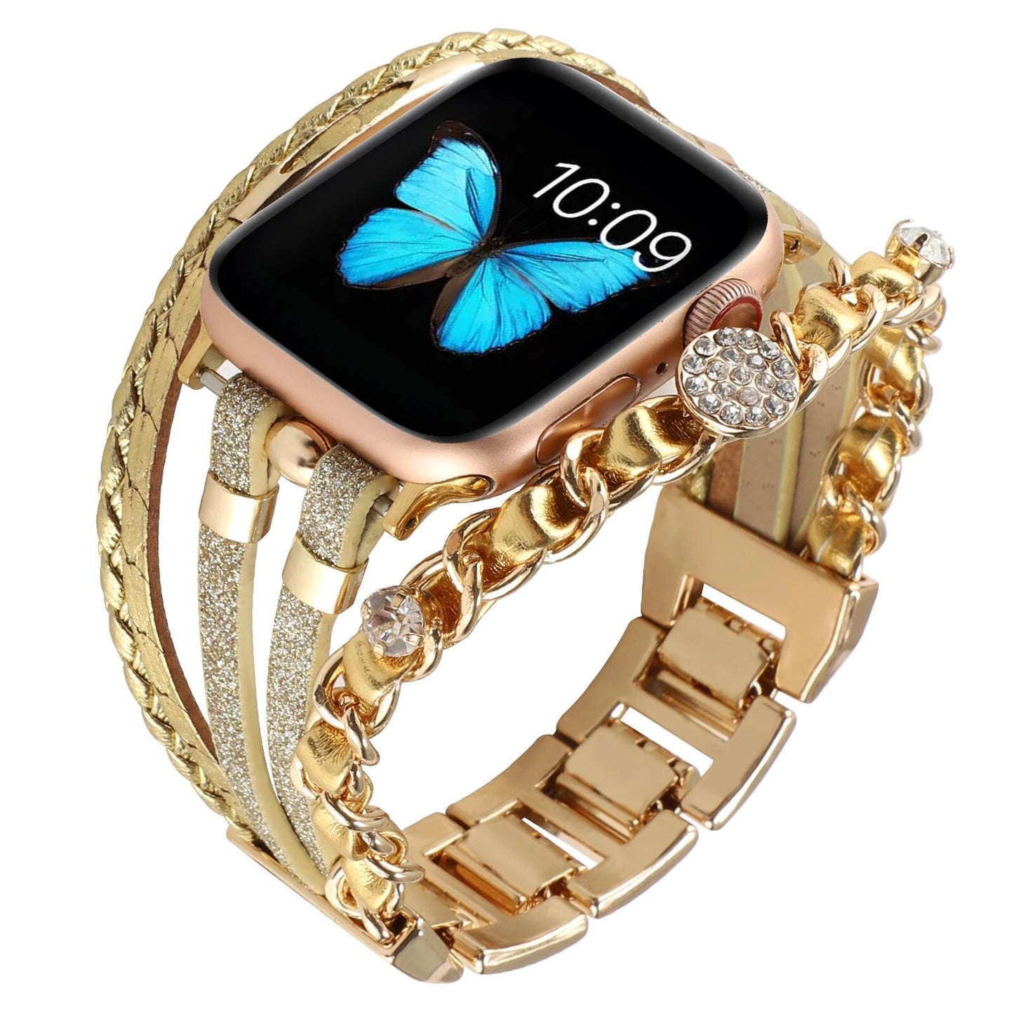 Lustrous Streamline Multi-Strap Apple Watch Bracelet